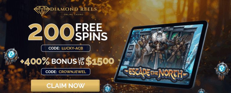 Diamond Reels Casino No Deposit Bonus – 200 FREE Spins!